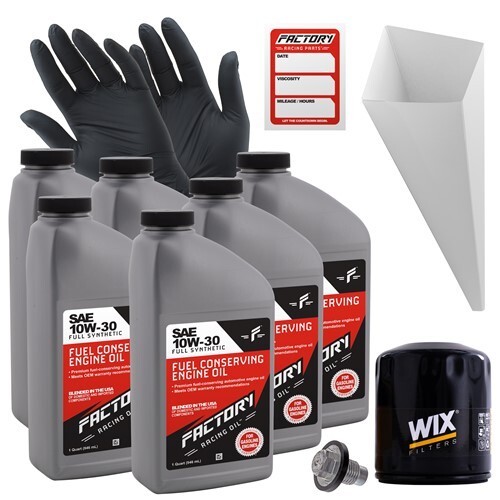 Factory Racing Parts 10W30 6Qt Oil Change Kit For Jeep Cherokee Wrangler 4.0L