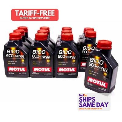 Motul Usa 102782, Set of 12 8100 Eco-Nergy 5W30 Oil Case/Fits 12-Liter Performan