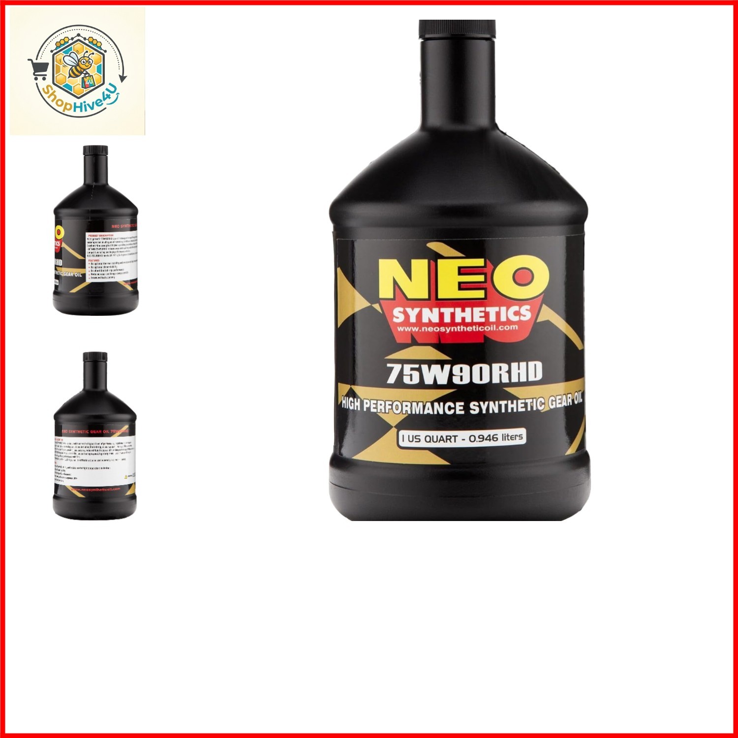 75W90 RHD Gear Oil, Quart