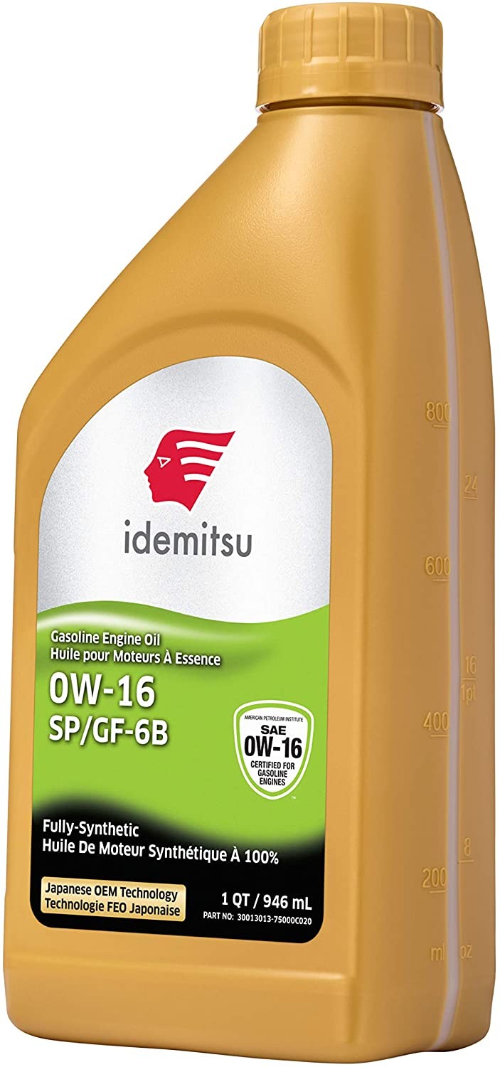 Idemitsu Full Synthetic 0W-16 Engine Oil SP/GF-6B – 1 Quart (30013013-75000C020)