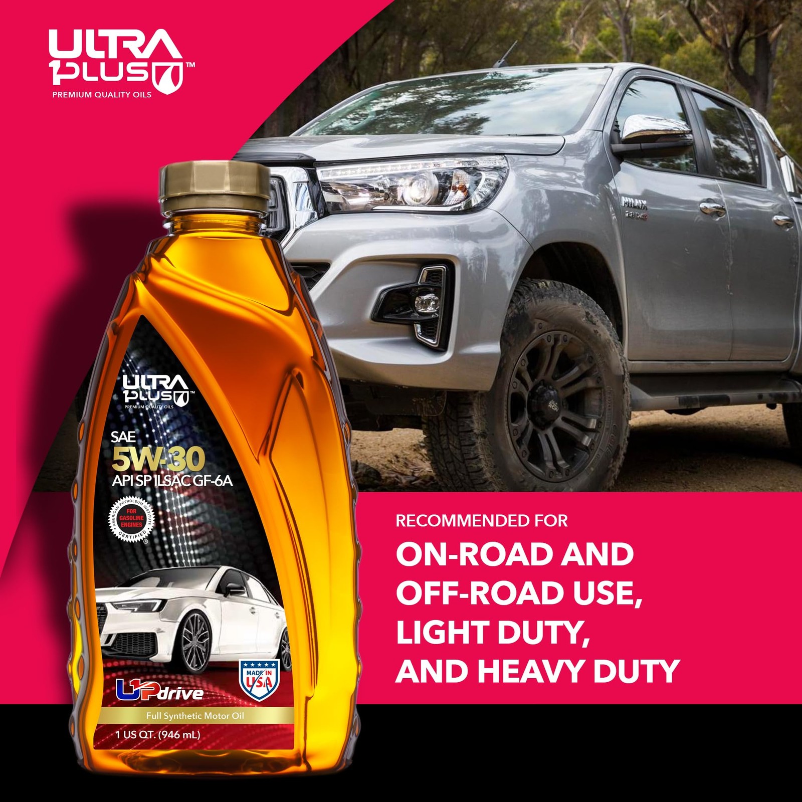 ULTRA 1PLUS SAE 5W-30 Full Synthetic Motor Oil API SP ILSAC 1 Gallon (4 QTS)
