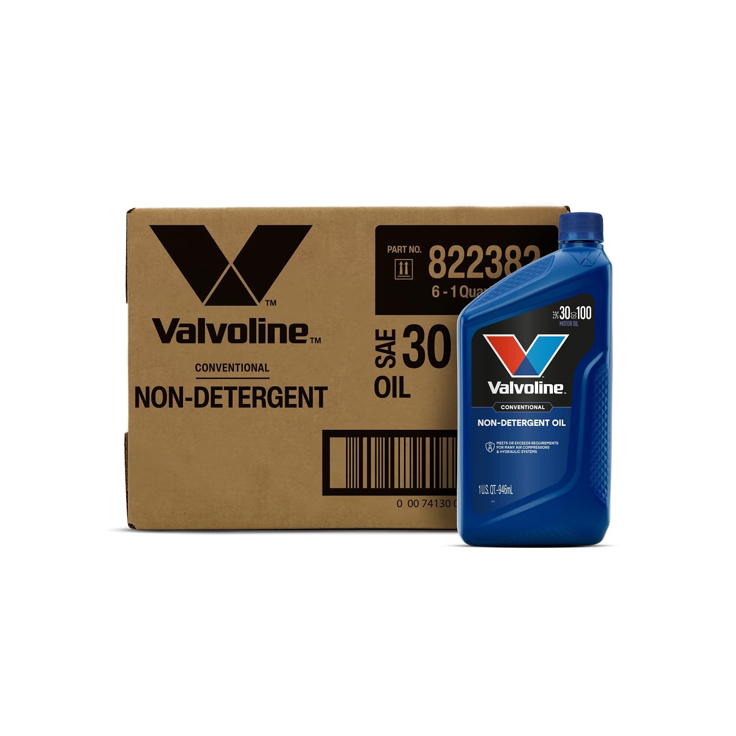 NonDetergent SAE 30 Motor Oil 1 QT Case of 6 for Daily Protection