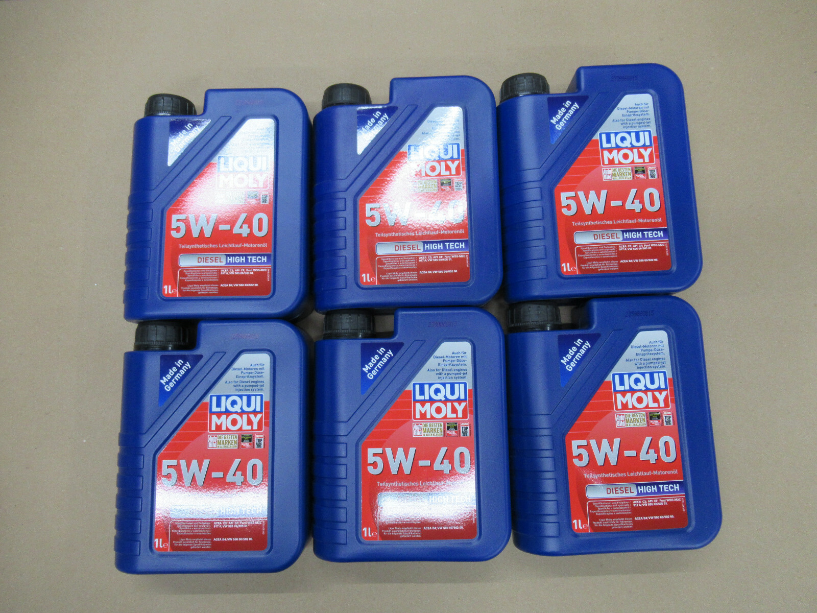 LIQUI MOLY 1331 DIESEL HIGH TECH 5W-40 MOTOR OIL CASE OF 6 ( 1 L)