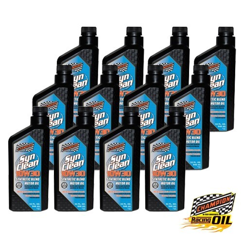 12 Quarts Champion Brands Advanced SynClean Synthetic Blend Motor Oil SAE 10W-30
