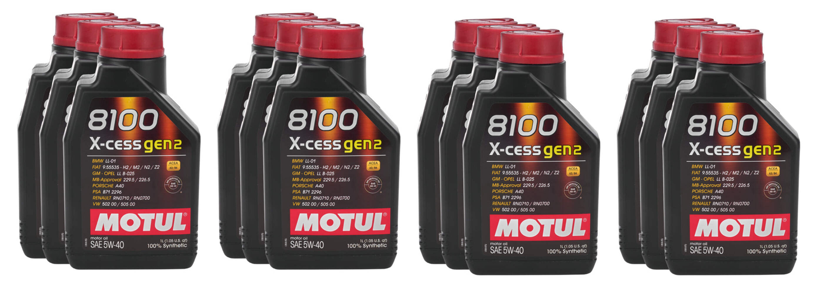 Motul 110904 8100 X-Cess 5w40 Case 12 x 1 Liter