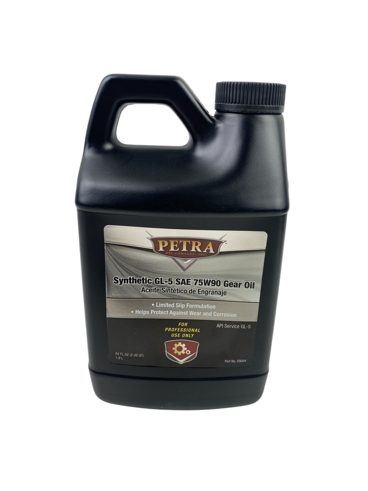 2-quart bottle of Petra Synthetic GL-5 SAE 75W90 Gear Oil p/n 89064 (64oz)