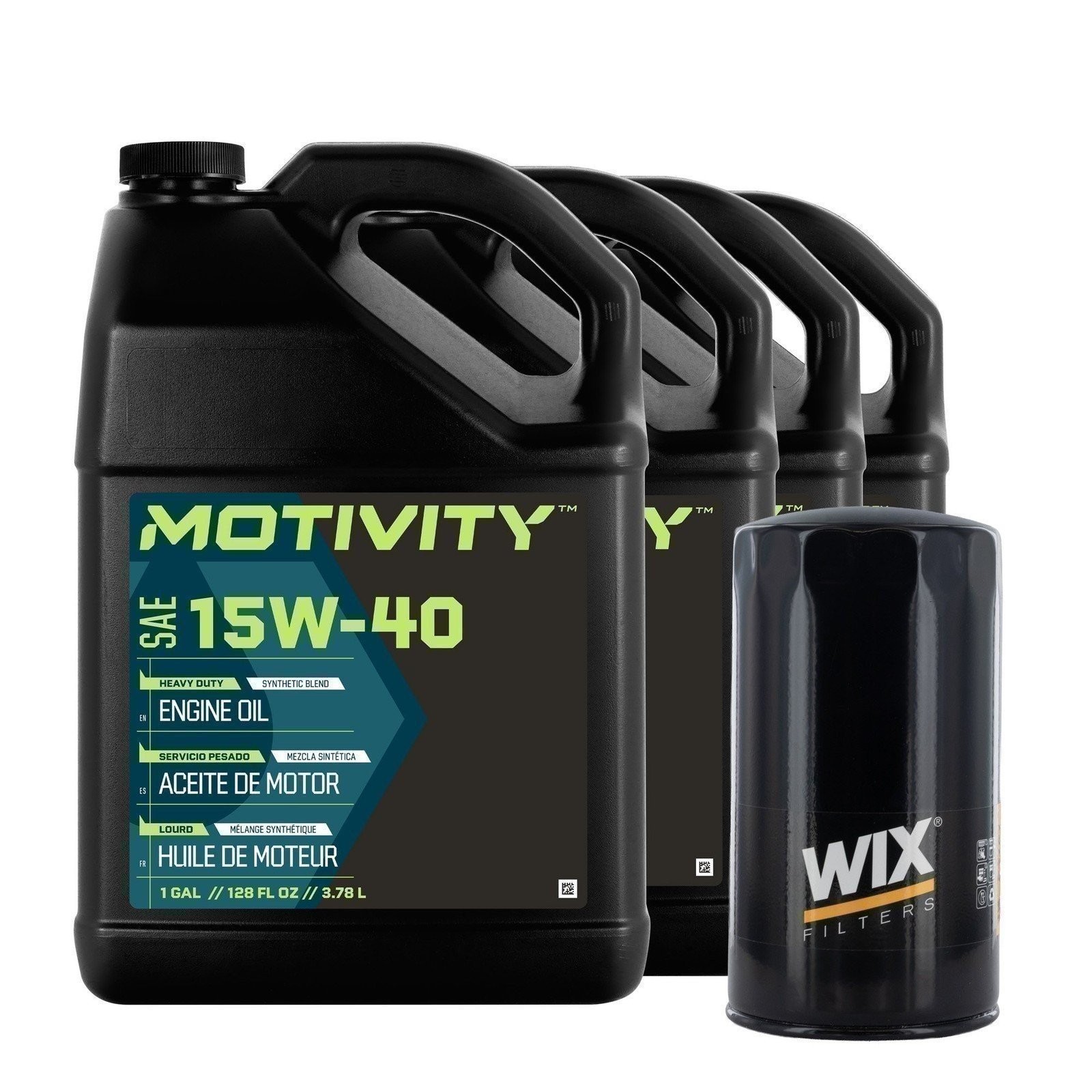 Motivity 15W40 Oil Change Kit For Ford 6.7L Powerstroke 2011-2025 – 4 Gallons