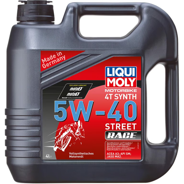 Liqui Moly 4T Synthetic Street Race Motor Oil – 5W-40 – 4L Motorcycle ATV/UTV