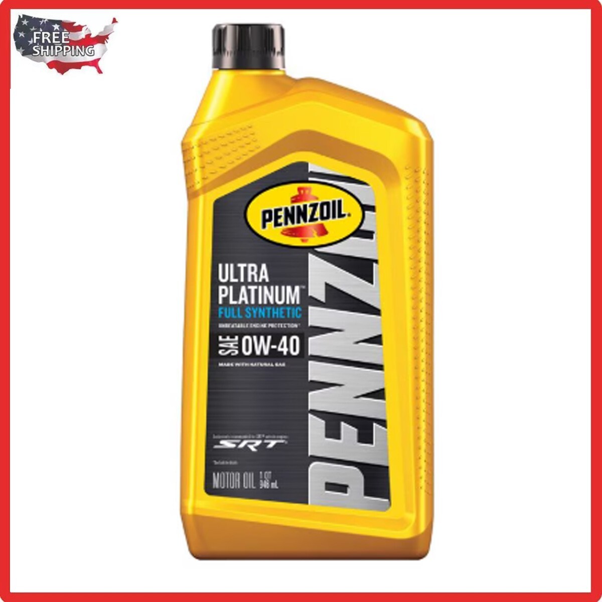 Pennzoil Ultra Platinum Full Synthetic Engine Oil 0W-40 1 Quart ( 1 PACK )