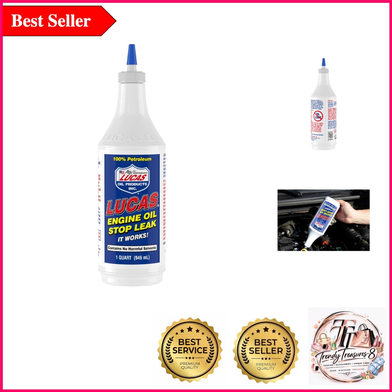 Lucas 10278 Engine Oil Stop Leak – 1 Quart