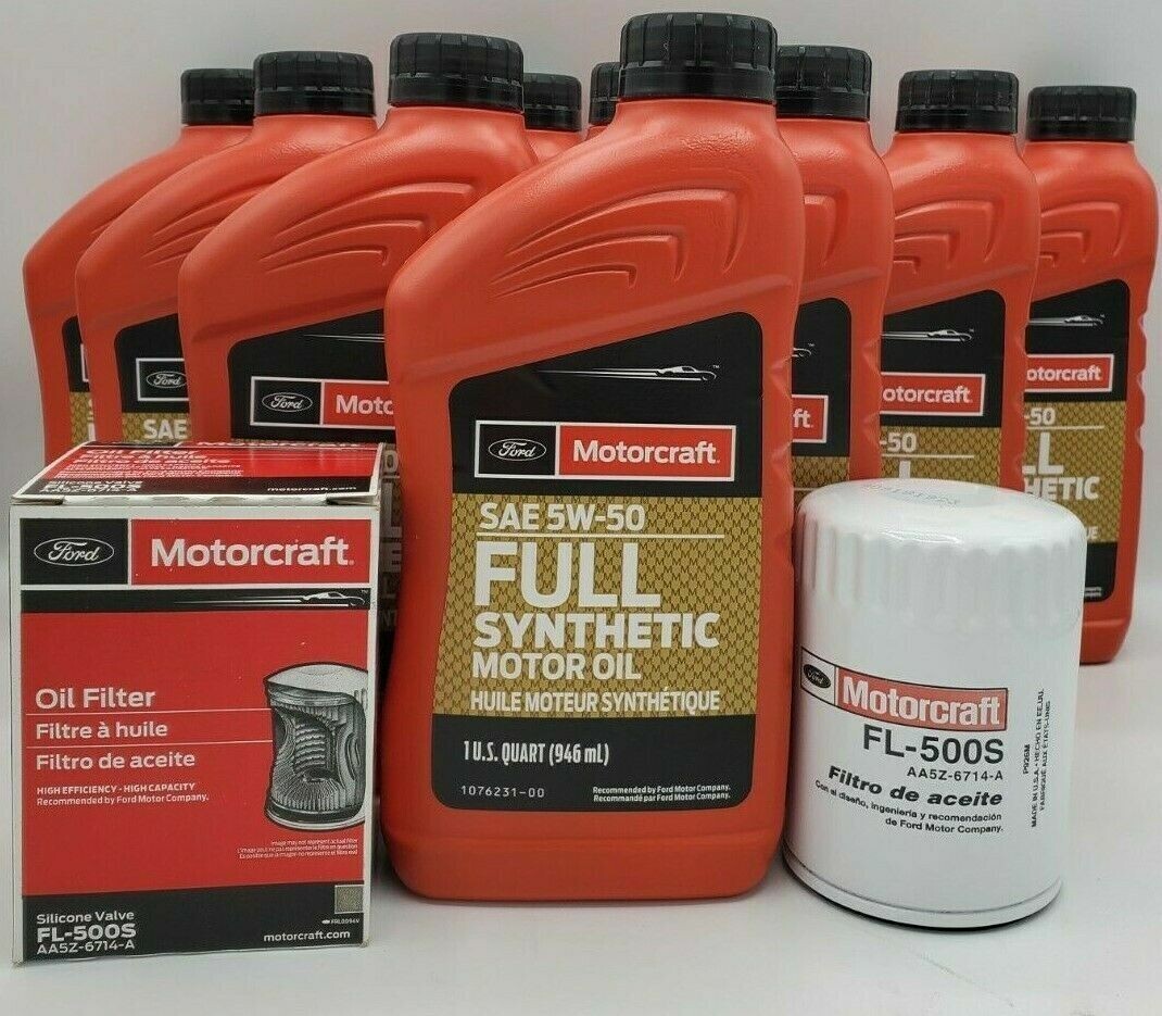 Motorcraft 10qt 5W-50 Full Synthetic Oil Change Kit FL-500S