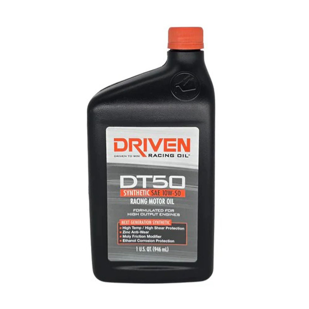 Driven Racing Oil 02806, DT50 Street Performance Oil, Synthetic 10W-50, 1 Quart