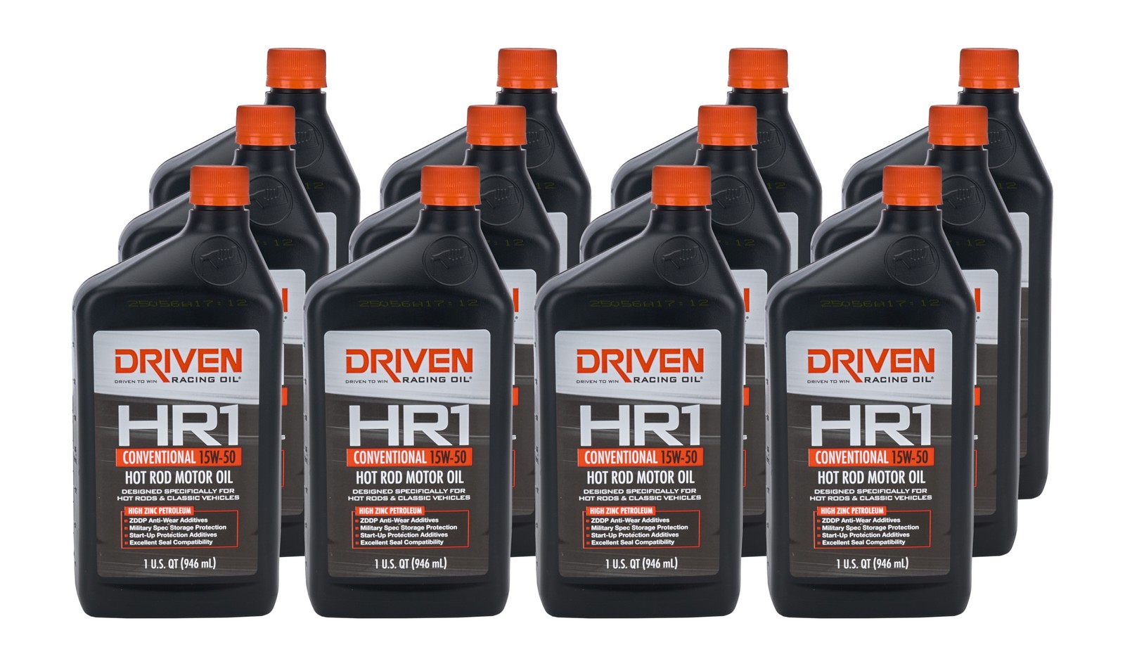 Driven Racing Oil HR1 15W50 High Zinc Conventional Motor Oil – 12 Quart Set