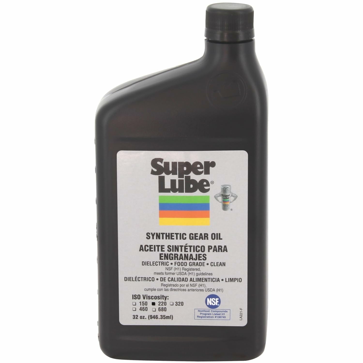 HeavyDuty Synthetic Gear Oil for Trucks and Autos NSF H1 Food Grade, 1 qt