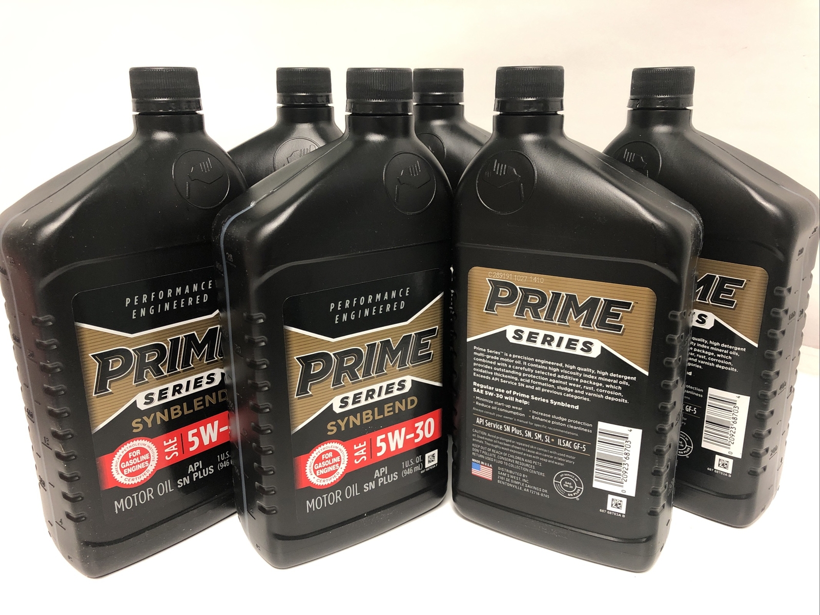 Prime Series Synblend SAE 5W-30 API SN PLUS Motor Oil – (6-pack) -> MADE IN USA