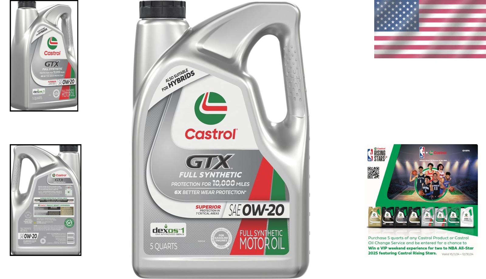 GTX Full Synthetic 0W-20 Motor Oil – 5 Quarts for Ultimate Engine Performance