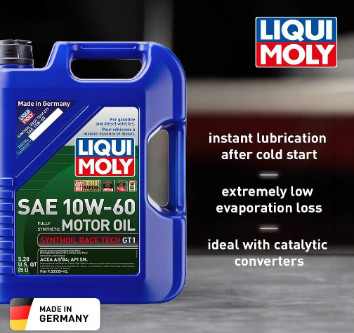 LIQUI MOLY Synthoil Race Tech GT1 SAE 10W-60 | 5 L | Fully synthetic engine oil