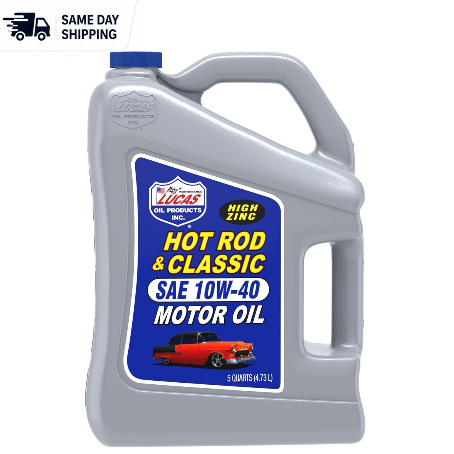 Hot Rod & Classic Car 10W-40 Motor Oil – 5 Quart Bottle for Engine Protection