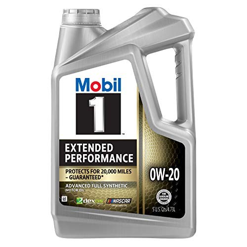 Mobil 1 Extended Performance Full Synthetic Motor Oil 0W-20, 5 5 Quart, Gray