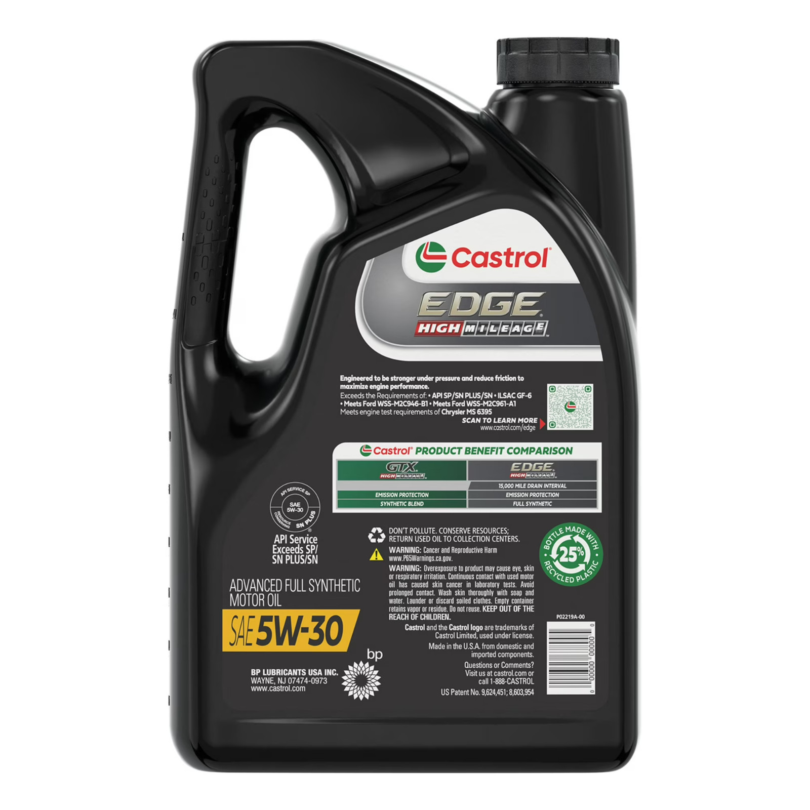Castrol EDGE High Mileage Full Synthetic 5W-30 Motor Oil