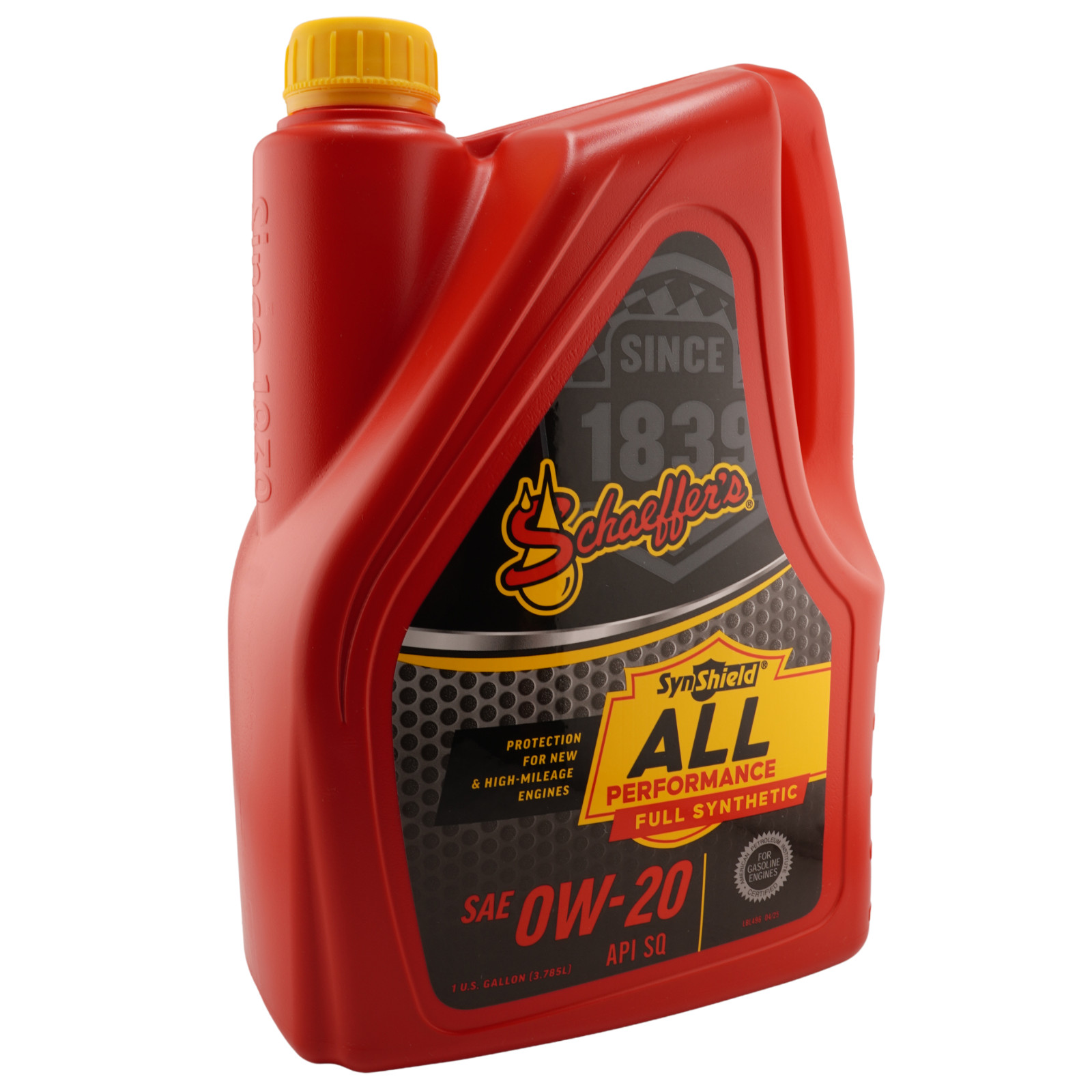 Schaeffer’s 6020 SynShield Performance Full Synthetic 0W-20 Oil, 1 Gal. – 2 Pack