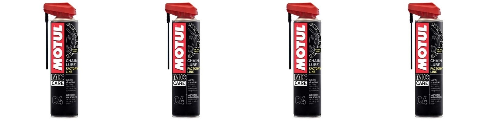 4x400ml Fat Spray Motorcycle Chain Motul C4 Chain Lube FactoryLine Lubricant