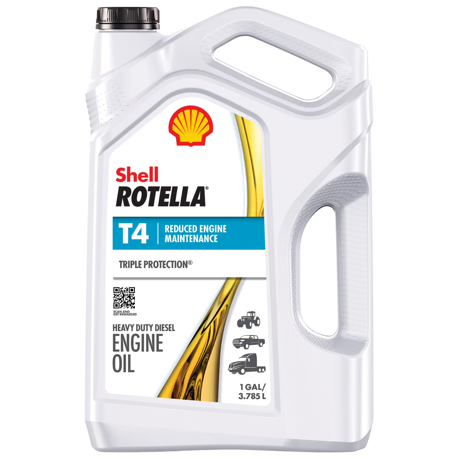 Shell Rotella T4 Triple Protection Diesel Motor Oil – SAE 15W-40 (1 Gal)