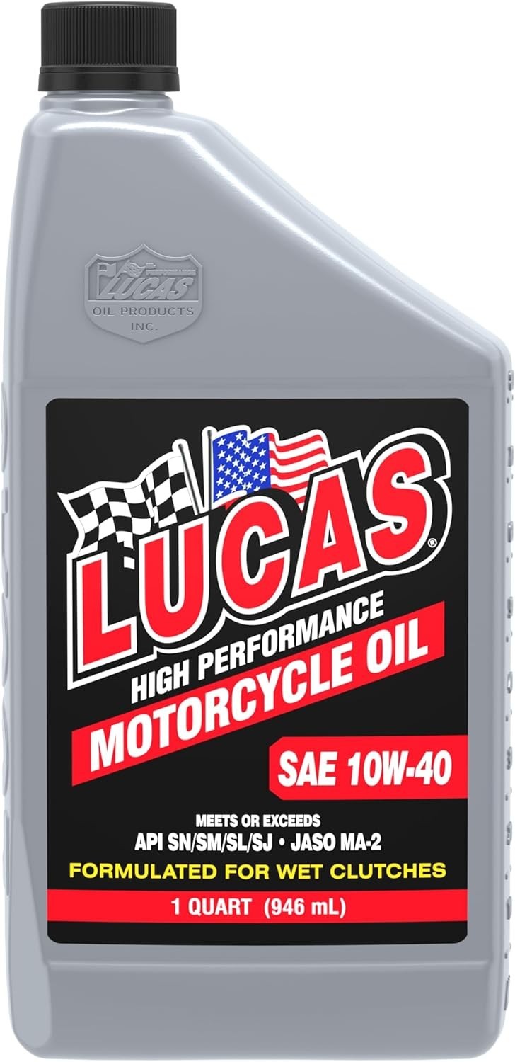 Lucas High Performance SAE 10W-40 Motorcycle Oil – 1 Quart for Ultimate Engin…