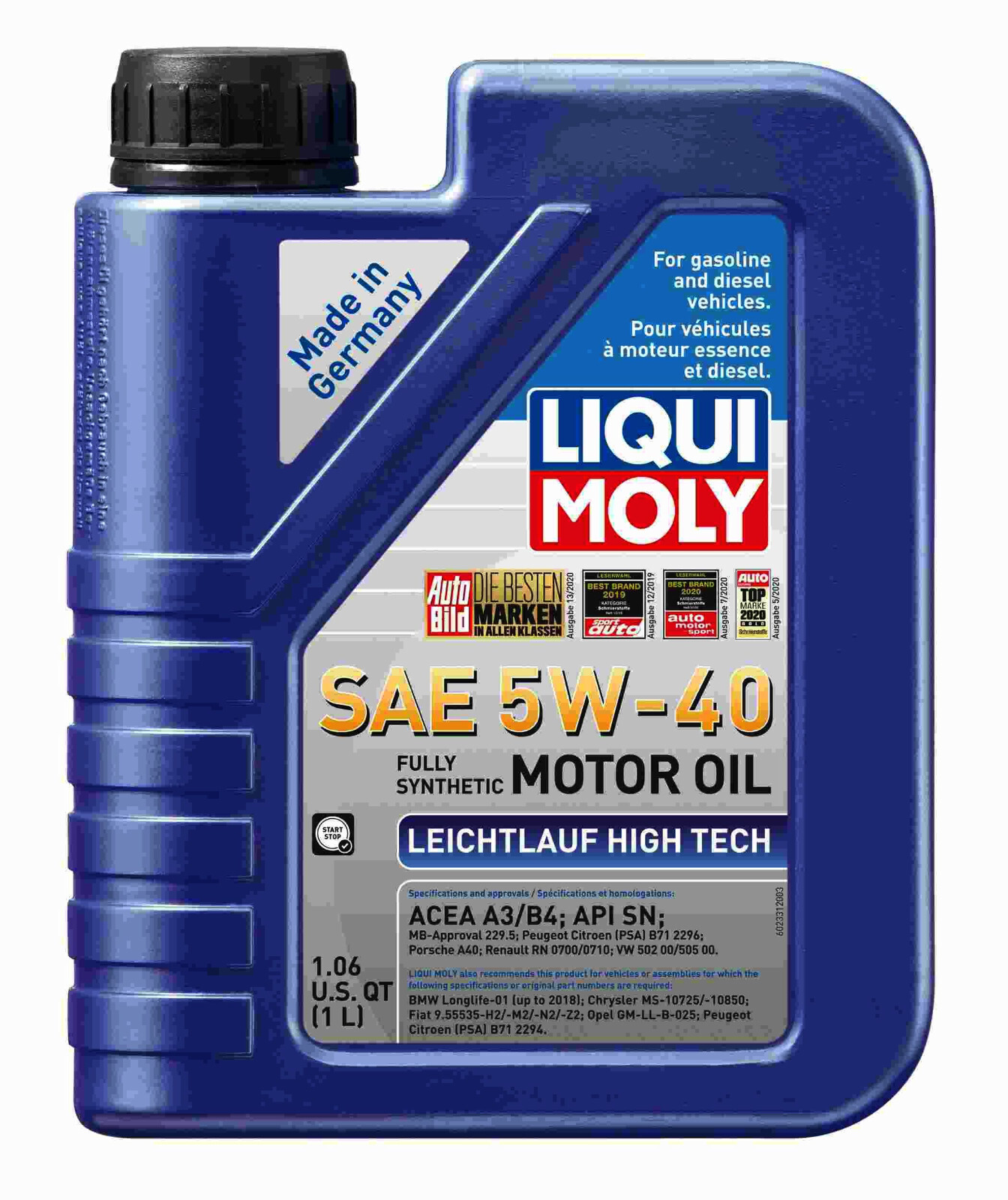 x1-LiTer Liqui Moly HIGH TECH 5W-40 Synthetic Engine Motor Oil For BMW MERCEDES