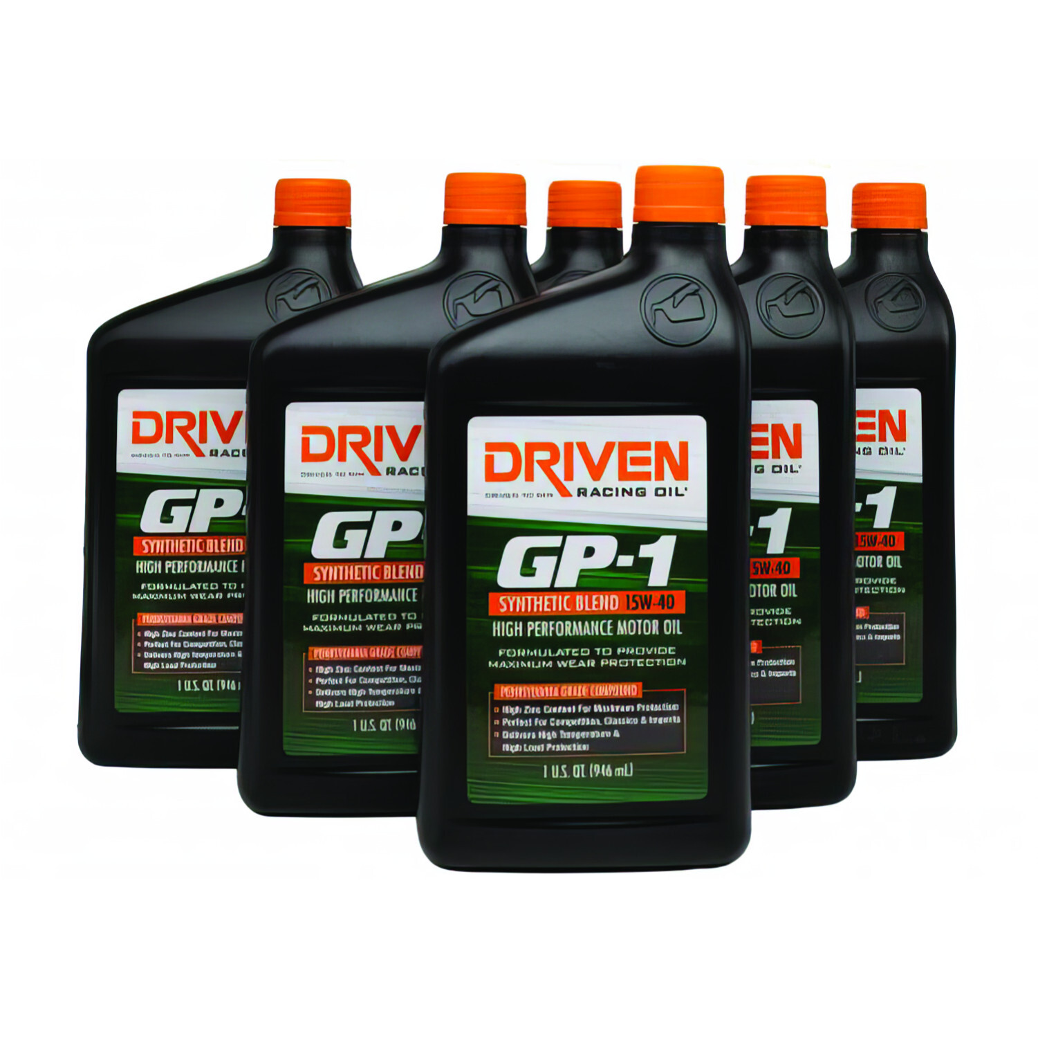 Driven Racing Oil Motor Oil GP-1 – 15W40 – Semi-Synthetic – 6 qt Bundle 19406