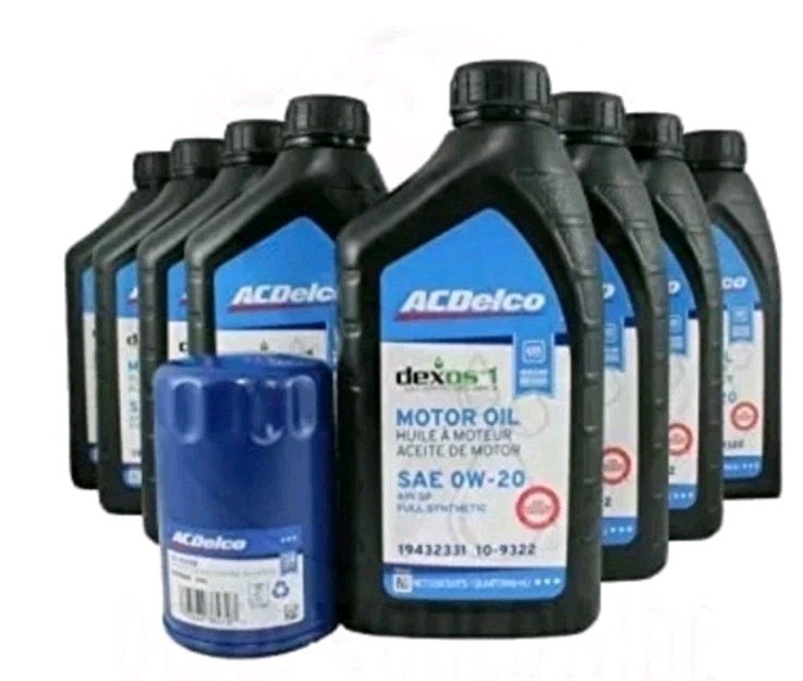 ACDelco Dexos1 0W-20 ×8qt & PF63 X 1 Oil, Change Kit, 2014-22 Silverado 5.3