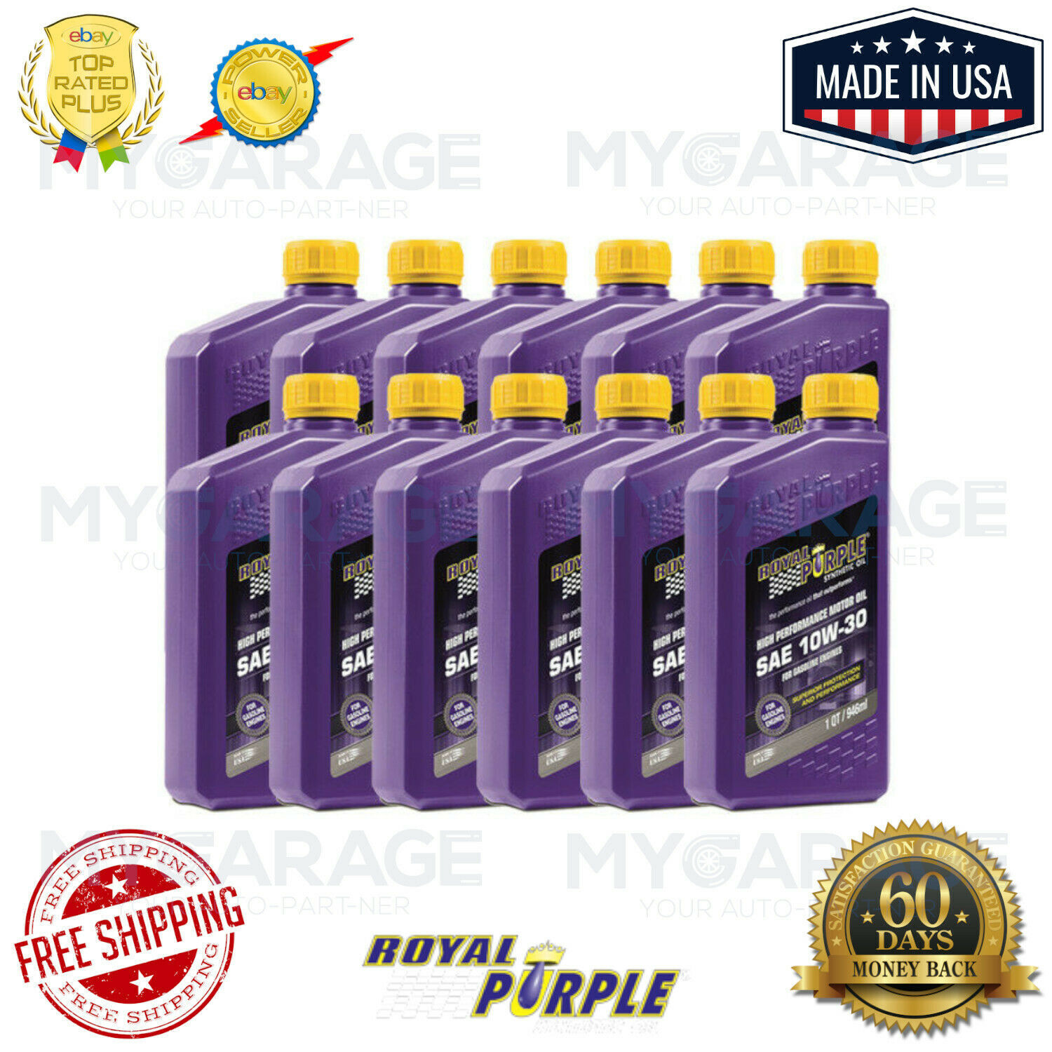 Royal Purple Heavy Duty SAE 10W-30 Synthetic Motor Oil 1 QT – 1 Quart 01130