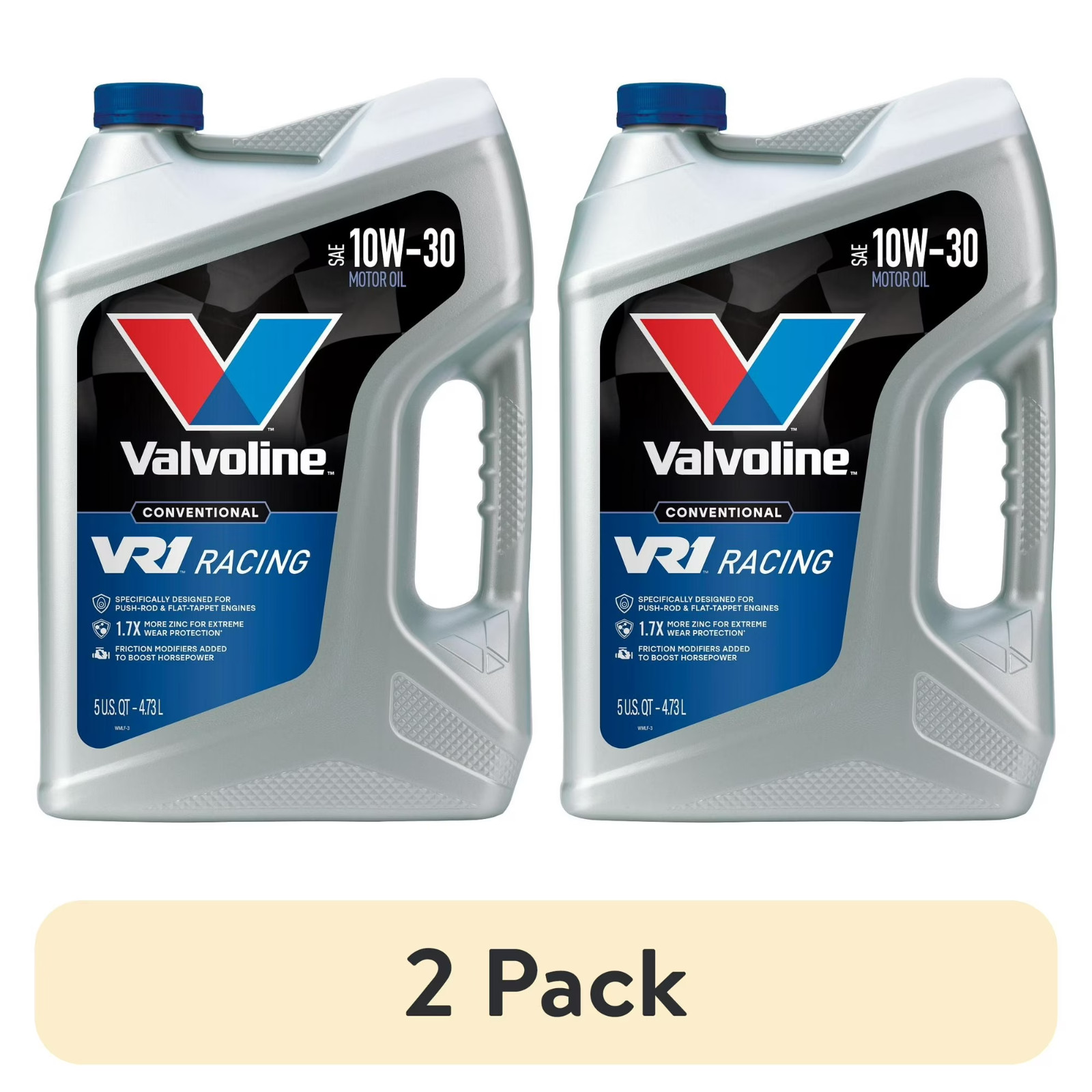 (2 pack) Valvoline VR1 Racing 10W-30 Motor Oil 5 QT