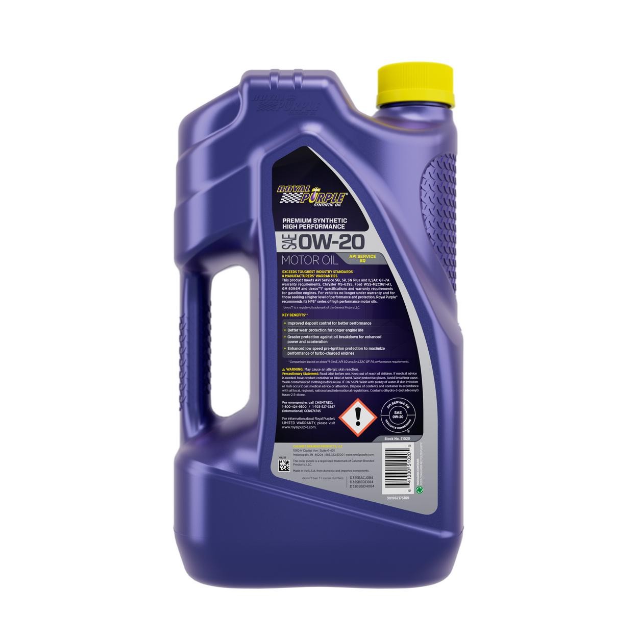 Royal Purple Engine Oil Royal Purple SAE 0W-20 High Performance Synthetic Motor