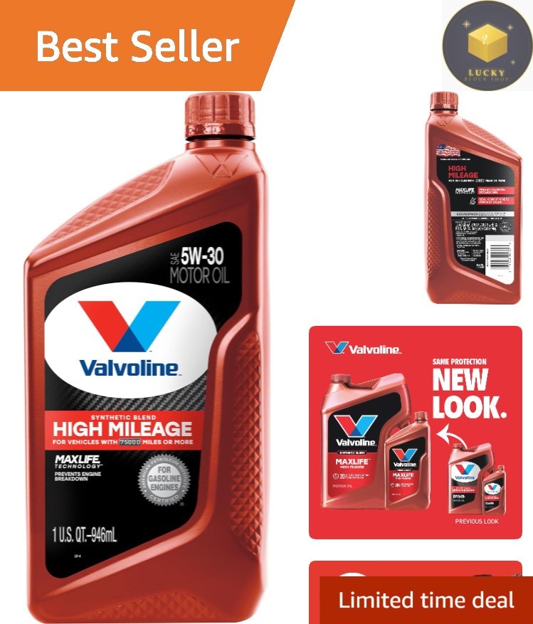 Synthetic Blend Motor Oil 1 Quart with MaxLife Technology – Ultimate Engine Care