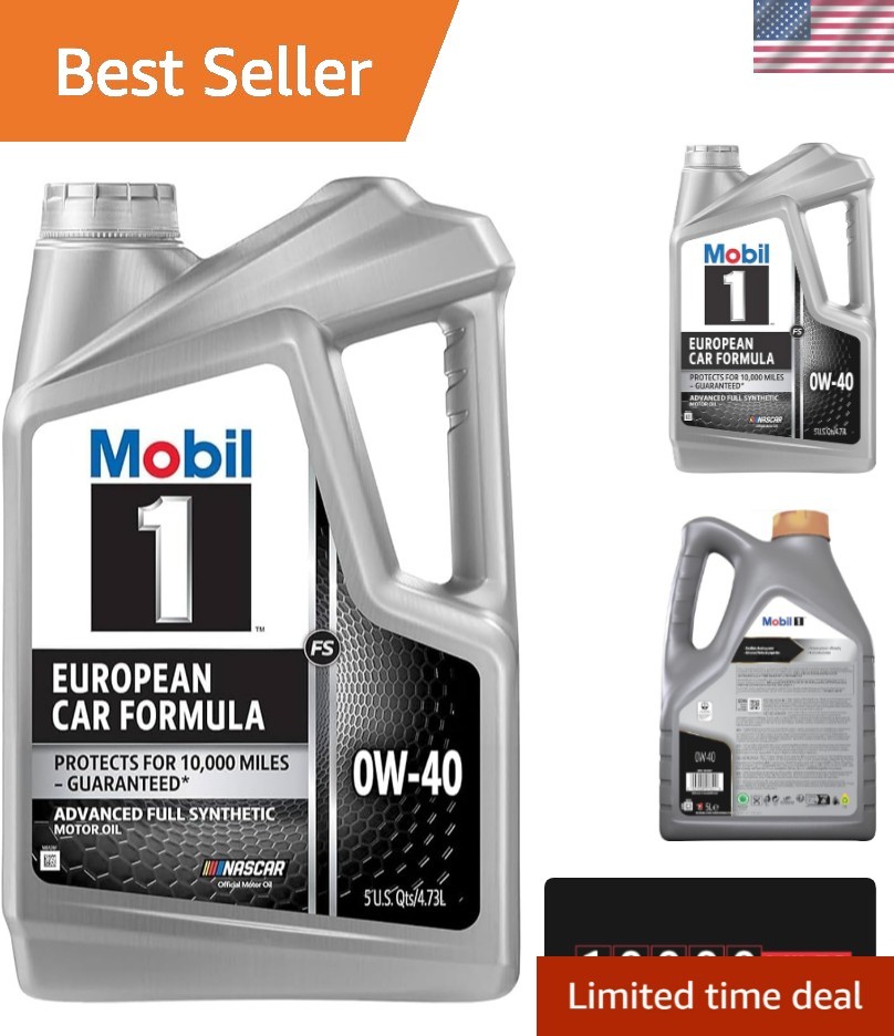 1 European Car Formula Full Synthetic Motor Oil 0W-40, 5 Quart