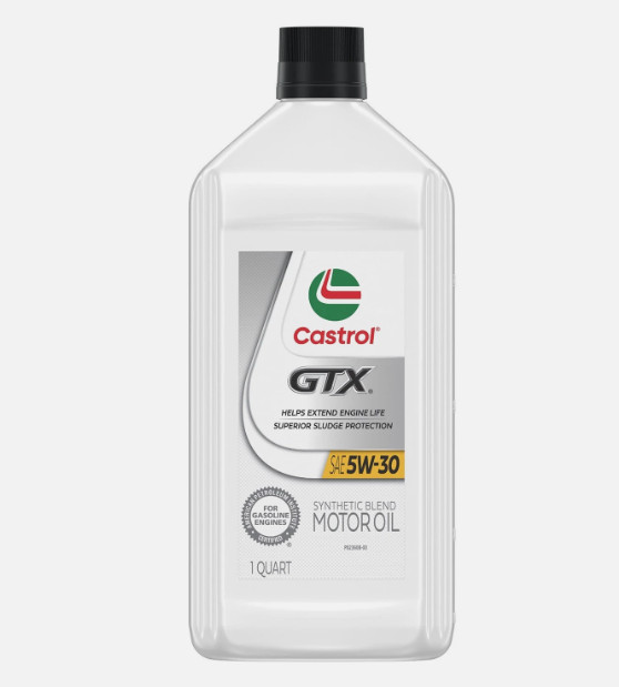 Castrol GTX Synthetic Blend 5W-30 Motor Oil, Case of 6-1 Quart Bottle | 15A66C