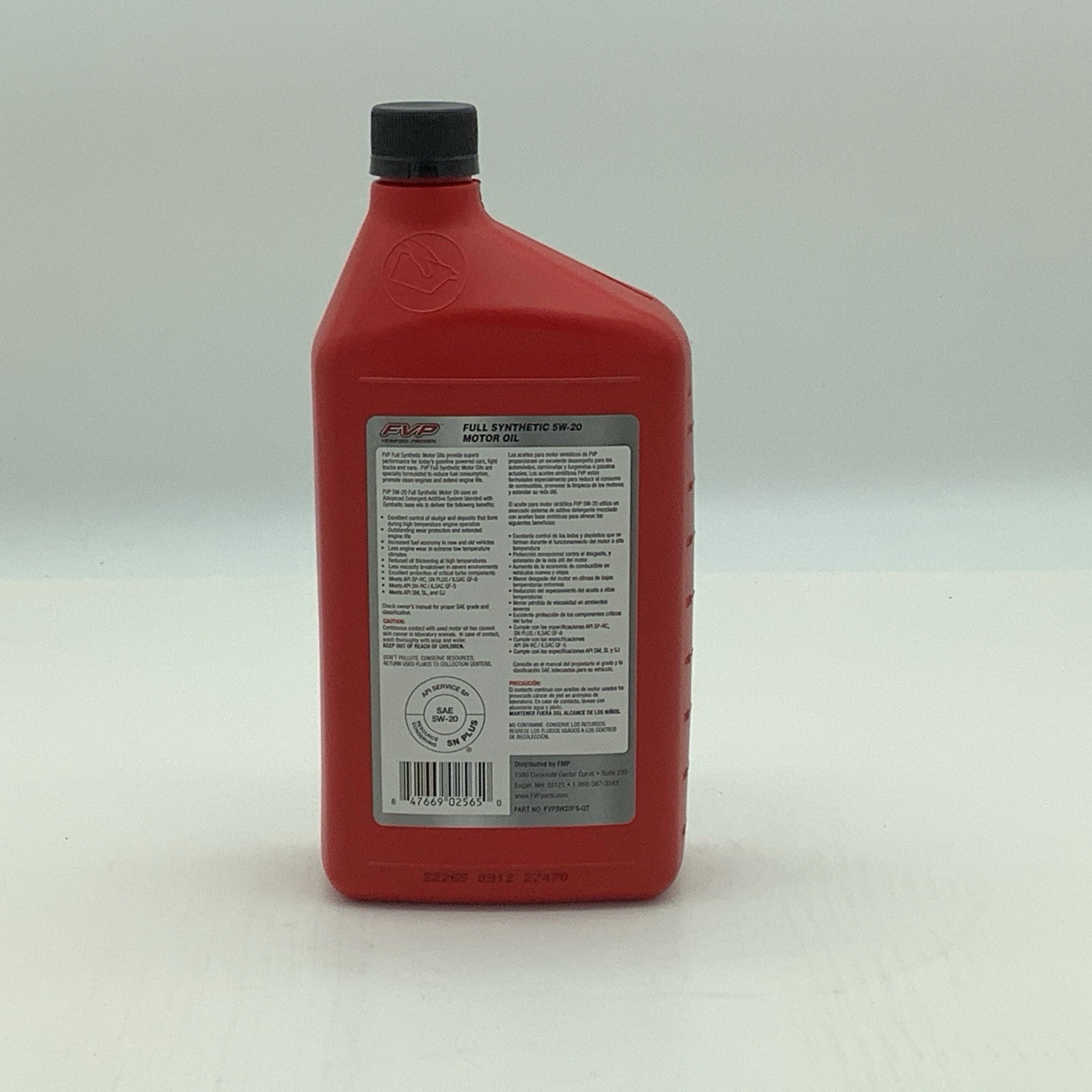 FVP 5W-20 Full Synthetic Motor Oil 6 Pack Of 1 Qt.