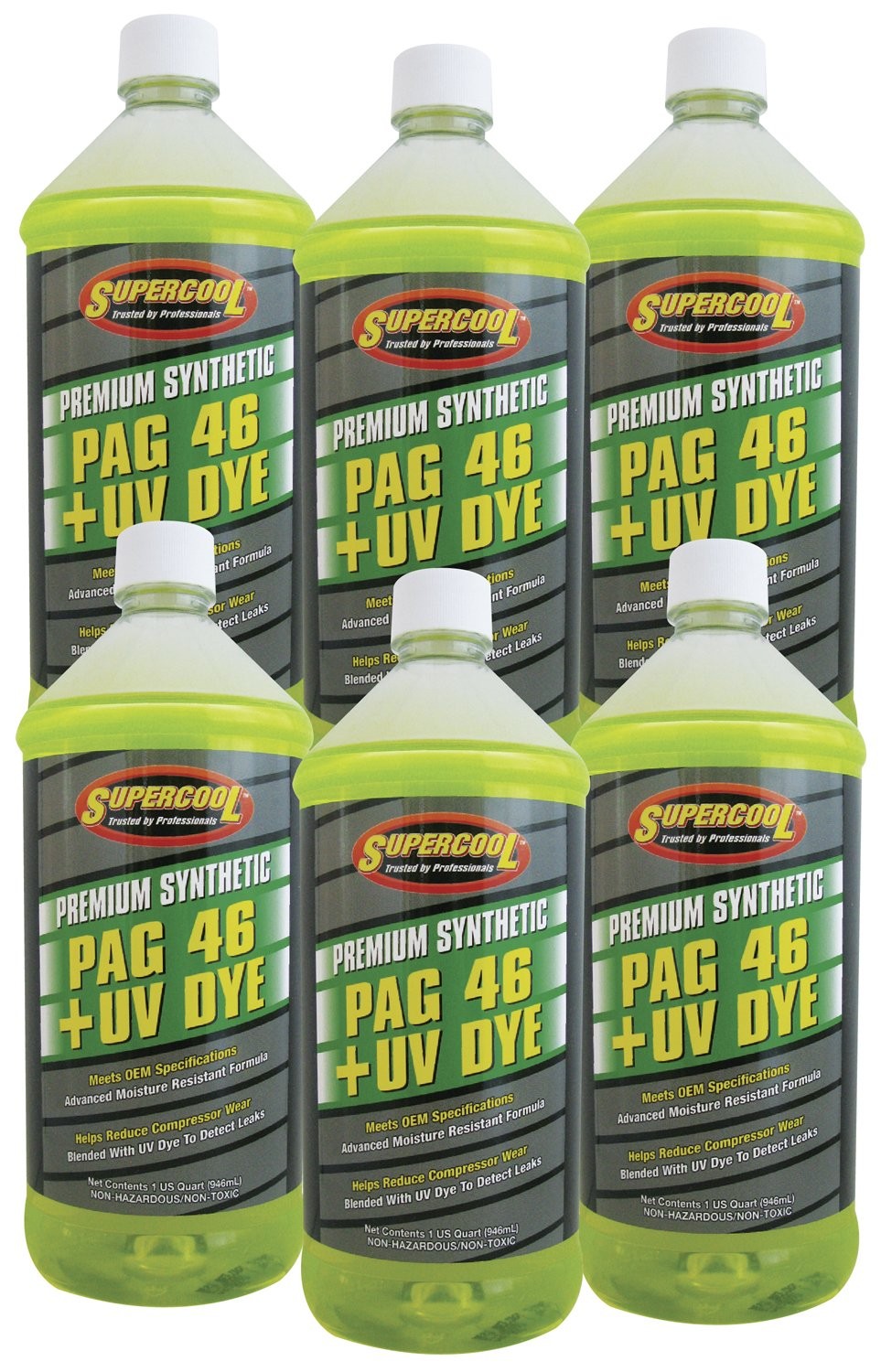 TSI Supercool P46-32D-6CP PAG Oil 46 Viscosity with UV Dye 32 oz., 6 Pack