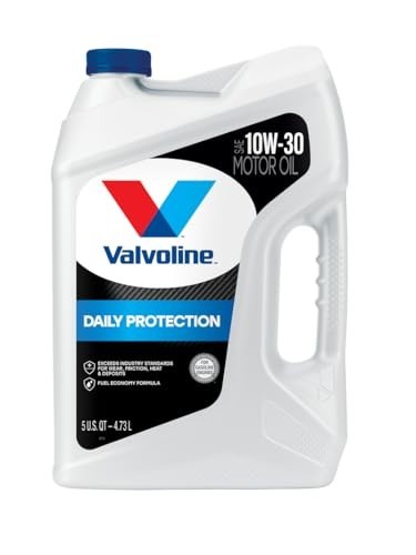 Motor Oil 10W30 160 Fluid Ounce Jug Premium Conventional Daily Protection Engine