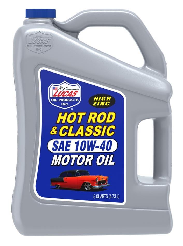 Lucas Oil Motor Oil Hot Rod and Classic Car 10W40 Mineral 5 Quart Jug Set of 3