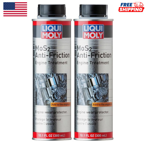 Liqui Moly MoS2 Anti-Friction Engine Treatment 300 ml Oil additive Pack of 2