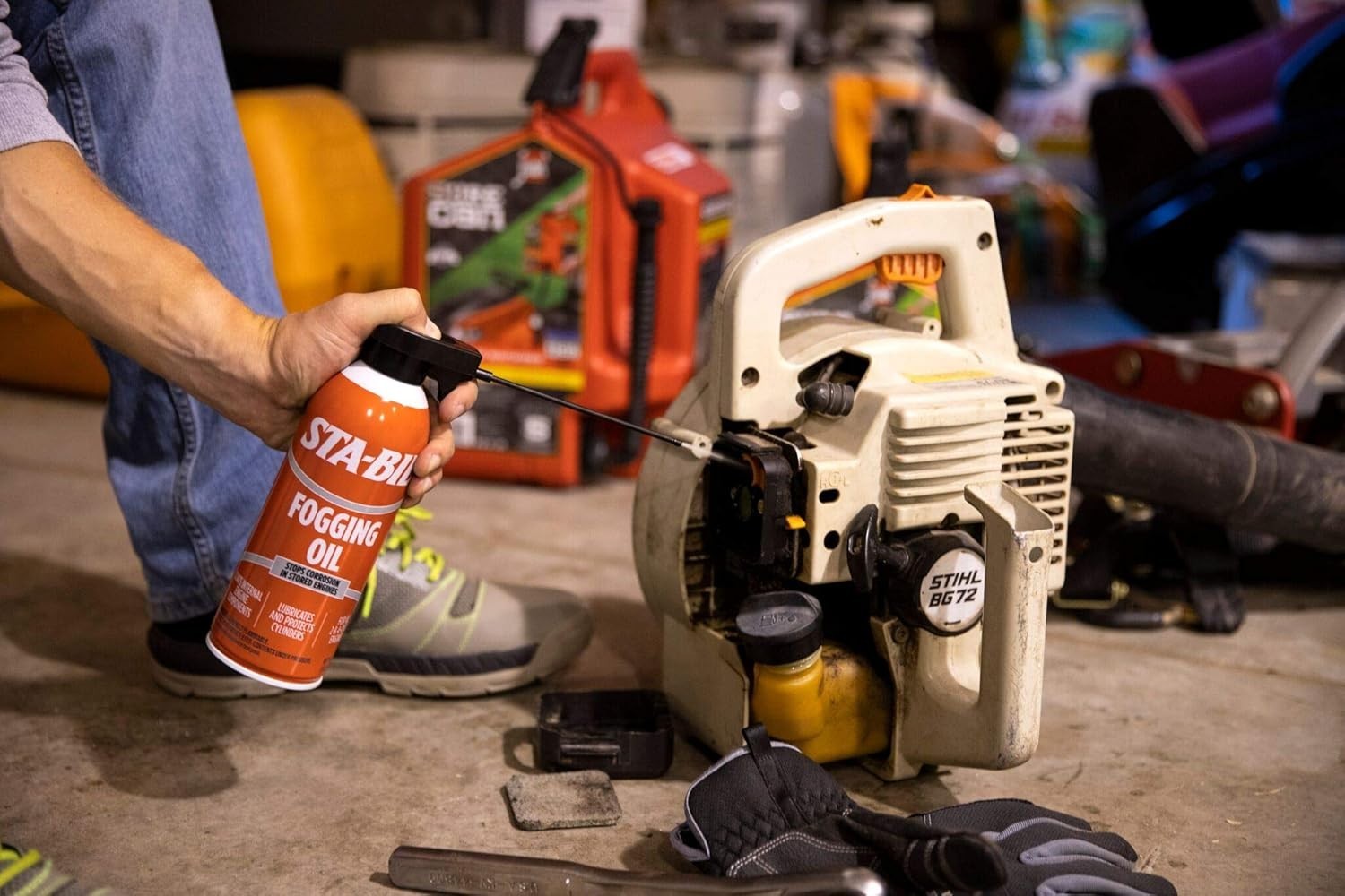 Motorcycle Maintenance: 12 oz STA-BIL Fogging Oil – Prevents Corrosion & Damage