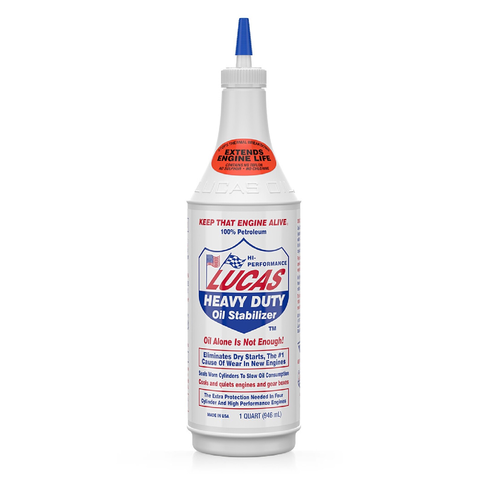 Lucas Oil Set of 12 Heavy Duty 1 Qt Petroleum Multi-Use Oil Stabilizer Bottles