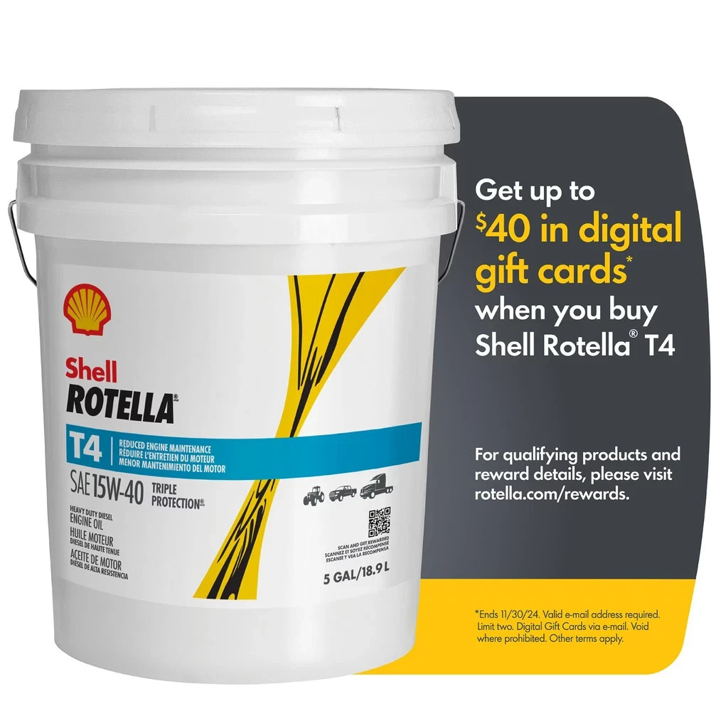 HOT!! Shell ROTELLA T4 Triple Protection Diesel Conventional Engine Oil 15W-40
