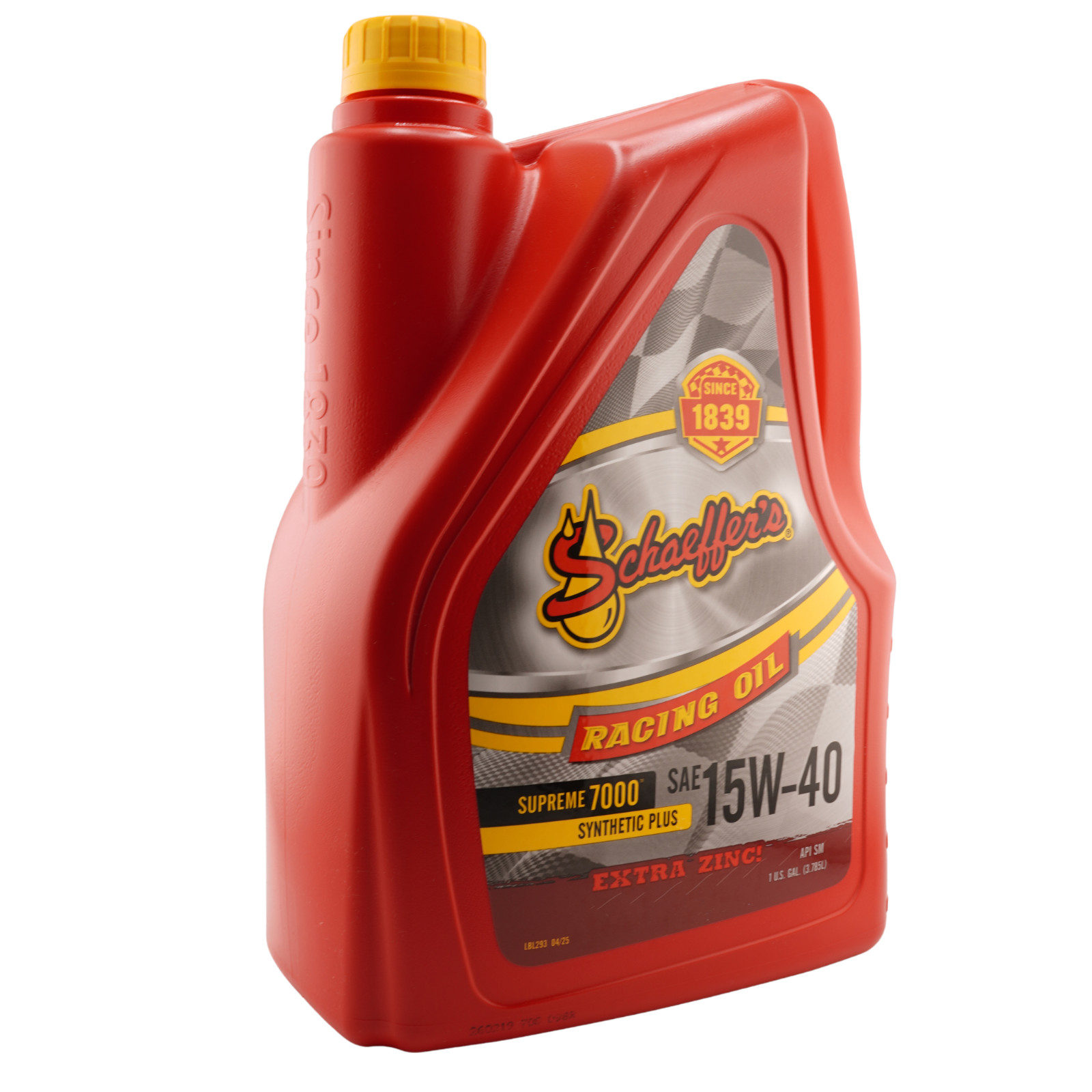 Schaeffer’s 0708-006 Supreme 7000 15W-40 High Zinc Racing Engine Oil, 1 Gal.