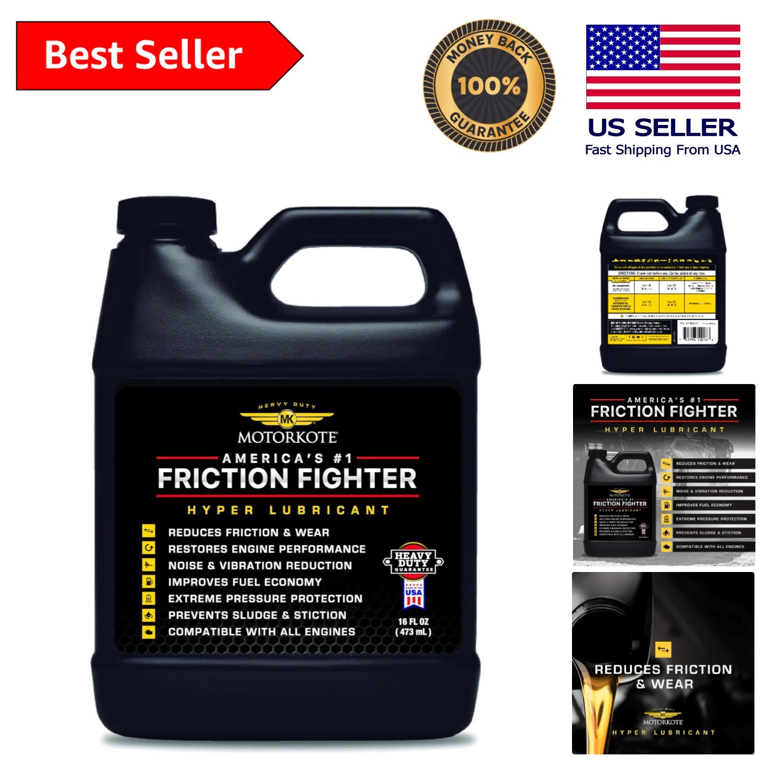 Ultimate 16 Oz Engine Treatment – Reduces Noise, Increases Lifespan & Efficiency
