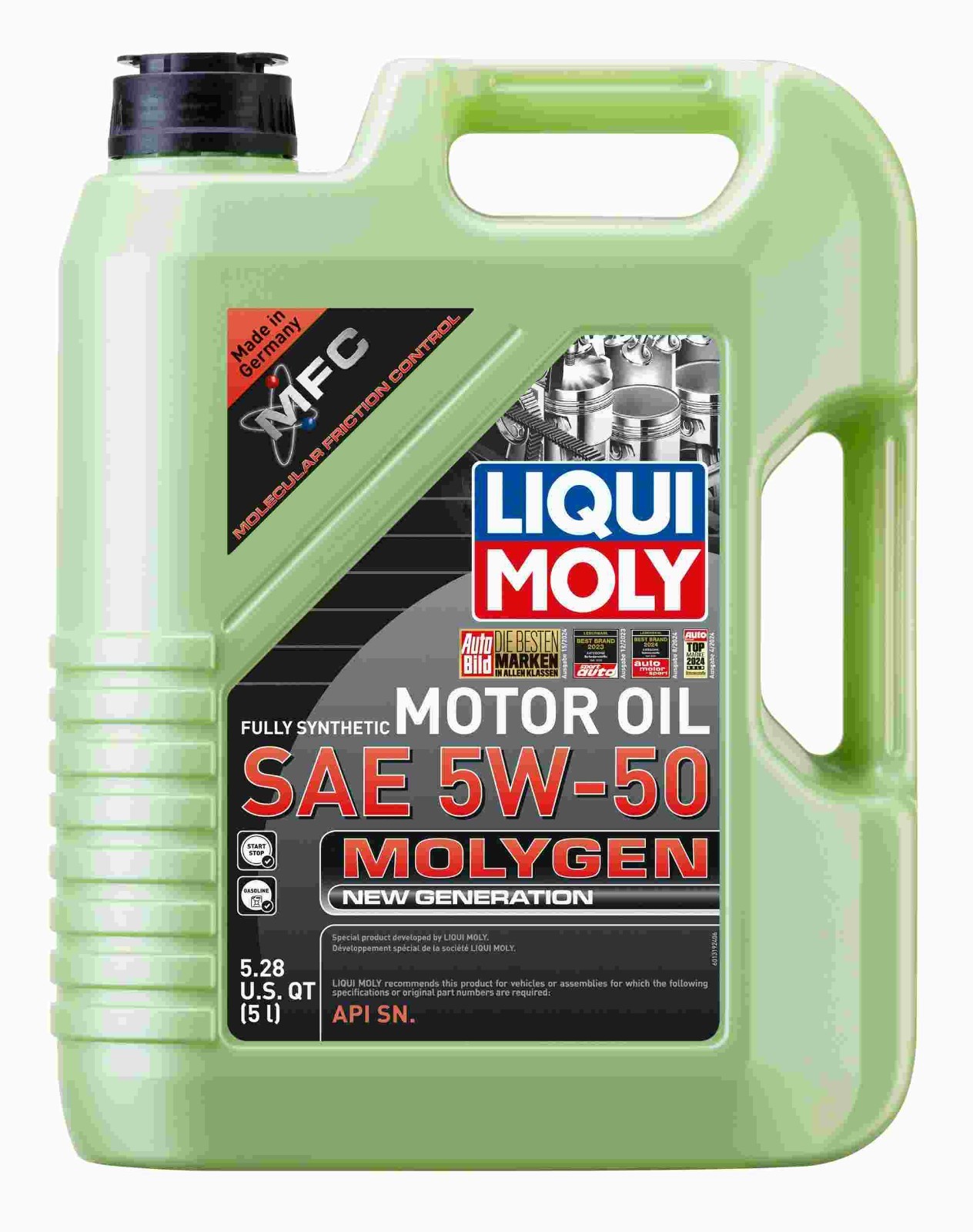 LIQUI MOLY 5L Molygen New Generation SAE 5W-50 MFC Synthetic Engine Oil -LM20310