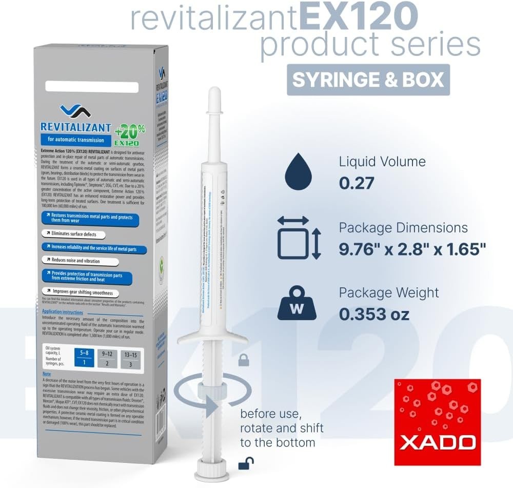 XADO EX120 Automatic Transmission Fix – Treatment for CVT & Other Gearbox Typ…