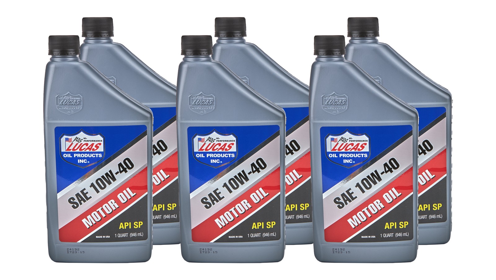 LUCAS OIL SAE 10W40 Motor Oil 6 x 1 Quart bottles
